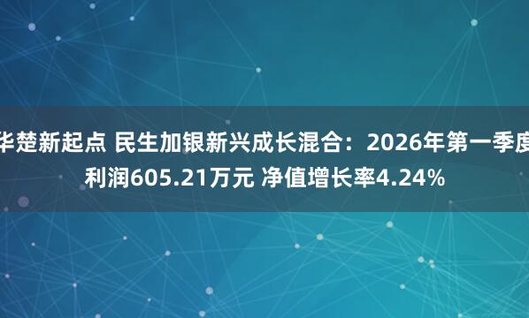 华楚新起点 民生加银新兴成长混合：2026年第一季度利润605.21万元 净值增长率4.24%